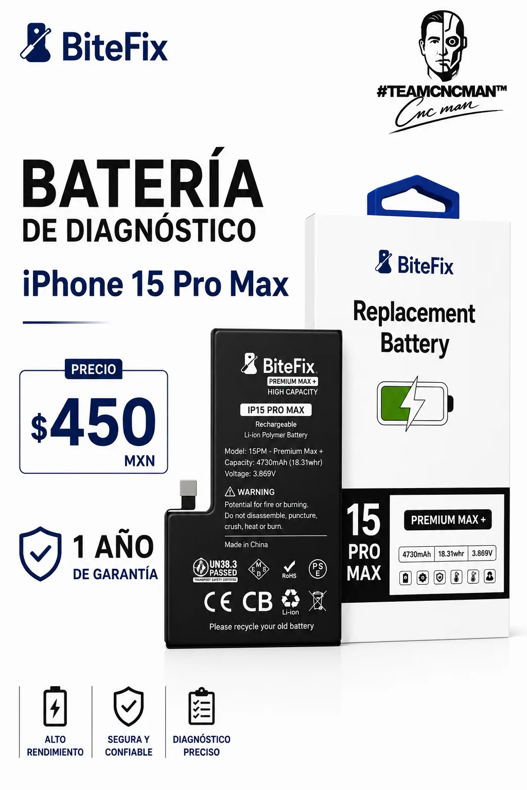 Bateria Diagnostico iPhone 15 Pro Max